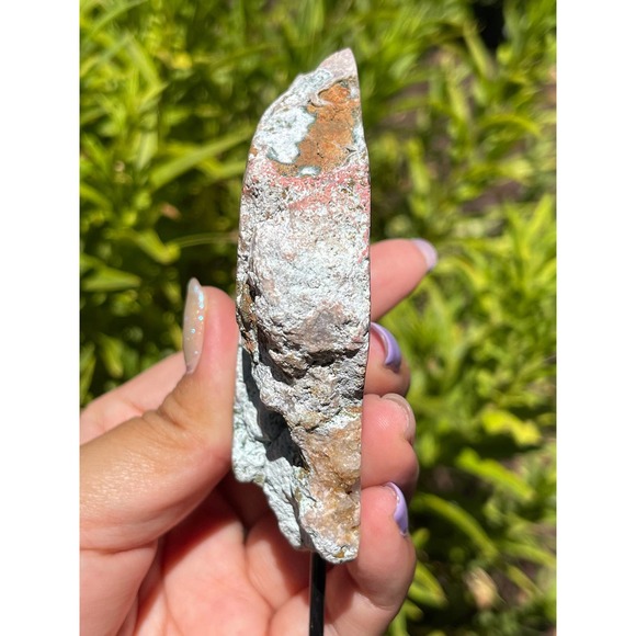 Pink Amethyst on Stand | Druzy Pink Amethyst Slab - Picture 3 of 9